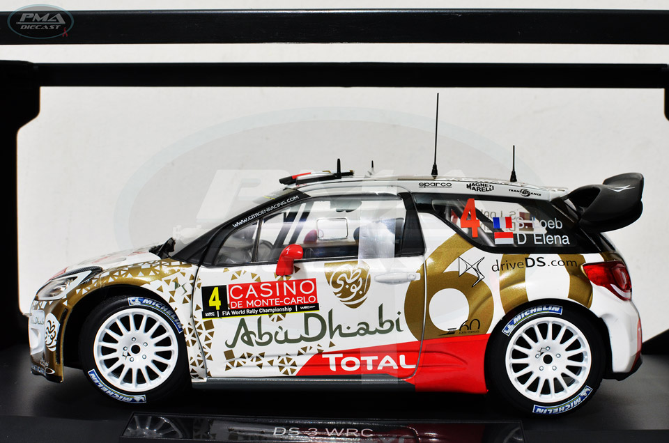 DANIEL ELENA, SEBASTIEN LOEB 2015 CITROËN TOTAL ABU DHABI WRT CITROEN DS3 WRC 1:18